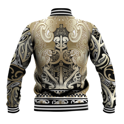 Aotearoa Iwi Waikato Tainui Baseball Jacket Maori Wharenui House Tribal Pattern