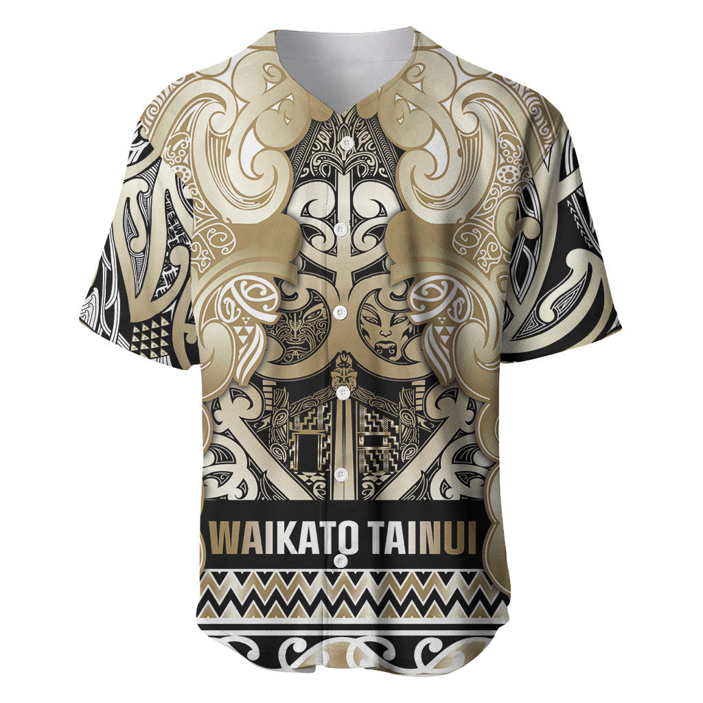 Aotearoa Iwi Waikato Tainui Baseball Jersey Maori Wharenui House Tribal Pattern