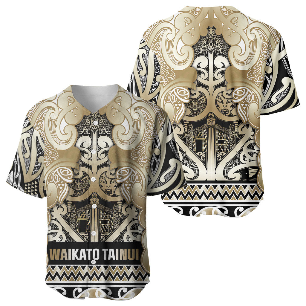 Aotearoa Iwi Waikato Tainui Baseball Jersey Maori Wharenui House Tribal Pattern