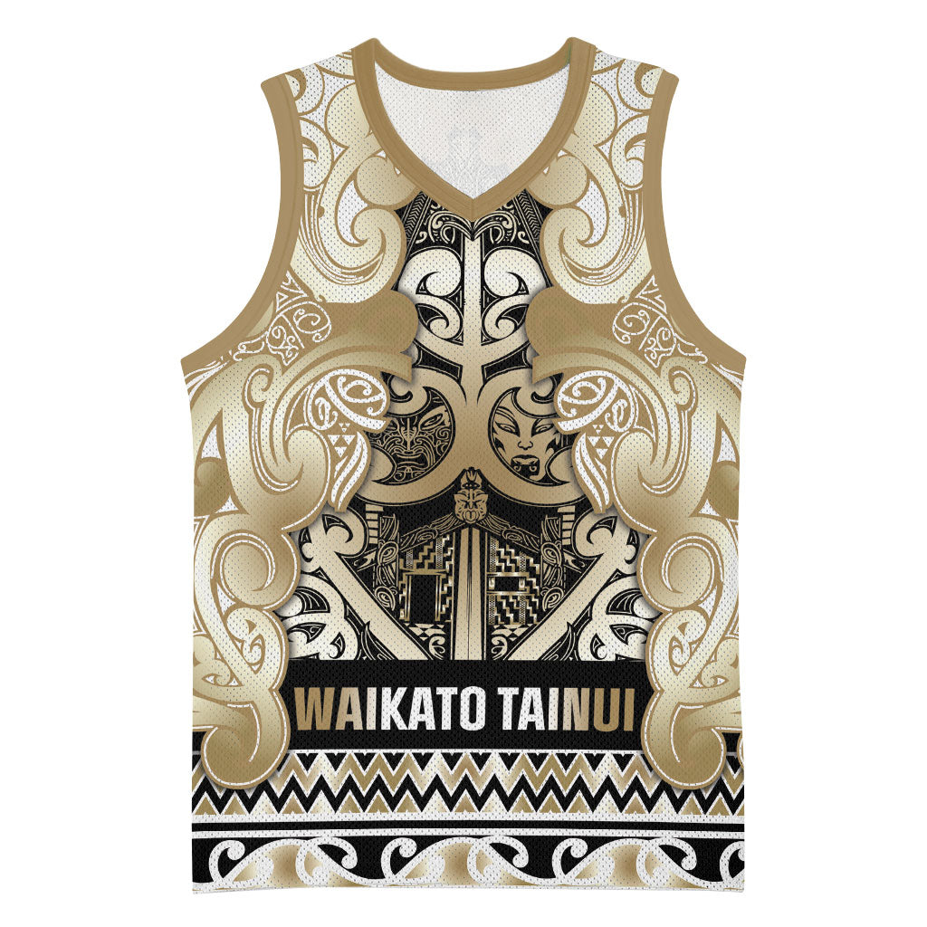 Aotearoa Iwi Waikato Tainui Basketball Jersey Maori Wharenui House Tribal Pattern