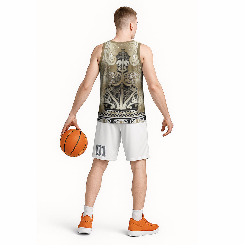 Aotearoa Iwi Waikato Tainui Basketball Jersey Maori Wharenui House Tribal Pattern