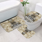 Aotearoa Iwi Waikato Tainui Bathroom Set Maori Wharenui House Tribal Pattern