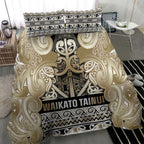 Aotearoa Iwi Waikato Tainui Bedding Set Maori Wharenui House Tribal Pattern