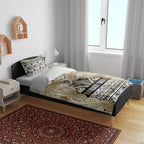 Aotearoa Iwi Waikato Tainui Bedding Set Maori Wharenui House Tribal Pattern