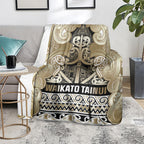 Aotearoa Iwi Waikato Tainui Blanket Maori Wharenui House Tribal Pattern