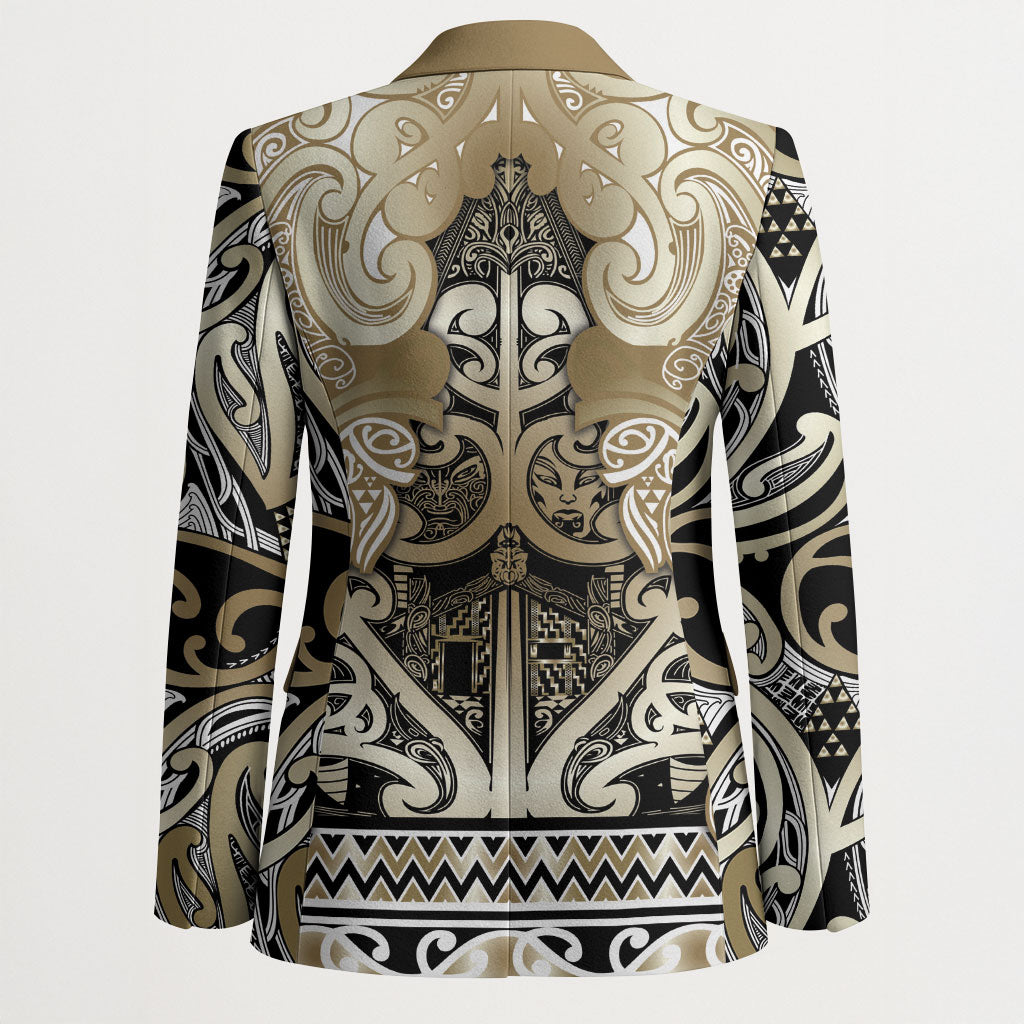 Aotearoa Iwi Waikato Tainui Blazer Maori Wharenui House Tribal Pattern