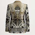 Aotearoa Iwi Waikato Tainui Blazer Maori Wharenui House Tribal Pattern