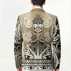 Aotearoa Iwi Waikato Tainui Blazer Maori Wharenui House Tribal Pattern