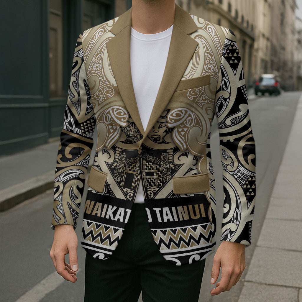 Aotearoa Iwi Waikato Tainui Blazer Maori Wharenui House Tribal Pattern