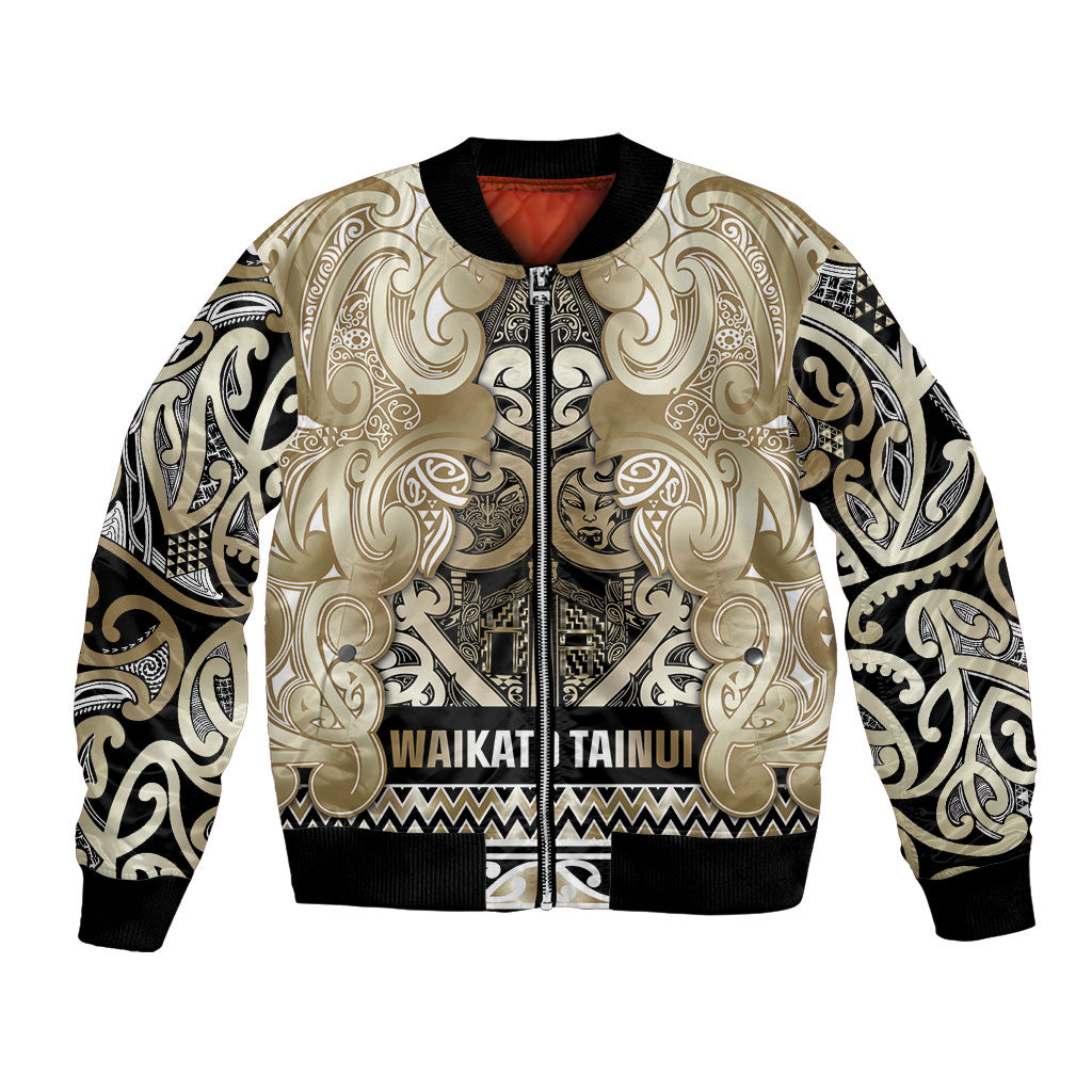 Aotearoa Iwi Waikato Tainui Bomber Jacket Maori Wharenui House Tribal Pattern