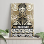 Aotearoa Iwi Waikato Tainui Canvas Wall Art Maori Wharenui House Tribal Pattern