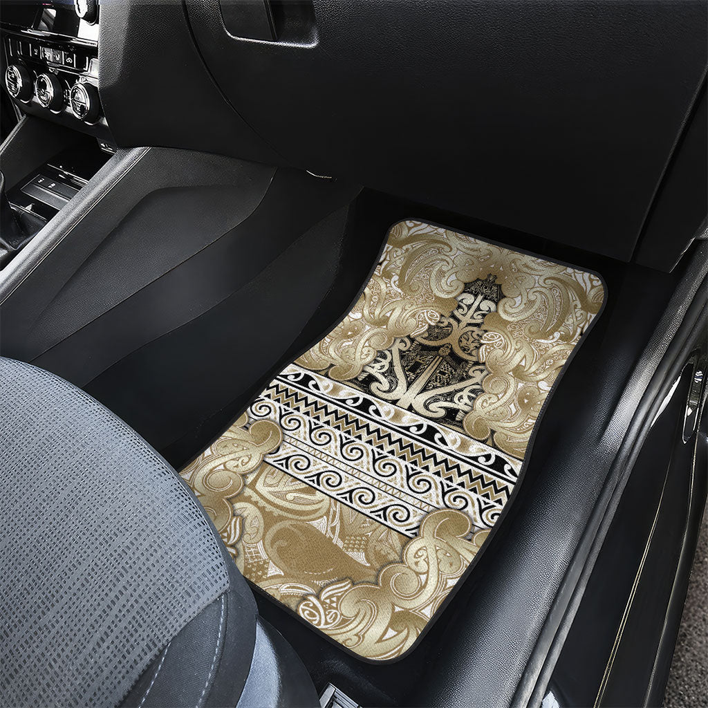 Aotearoa Iwi Waikato Tainui Car Mats Maori Wharenui House Tribal Pattern