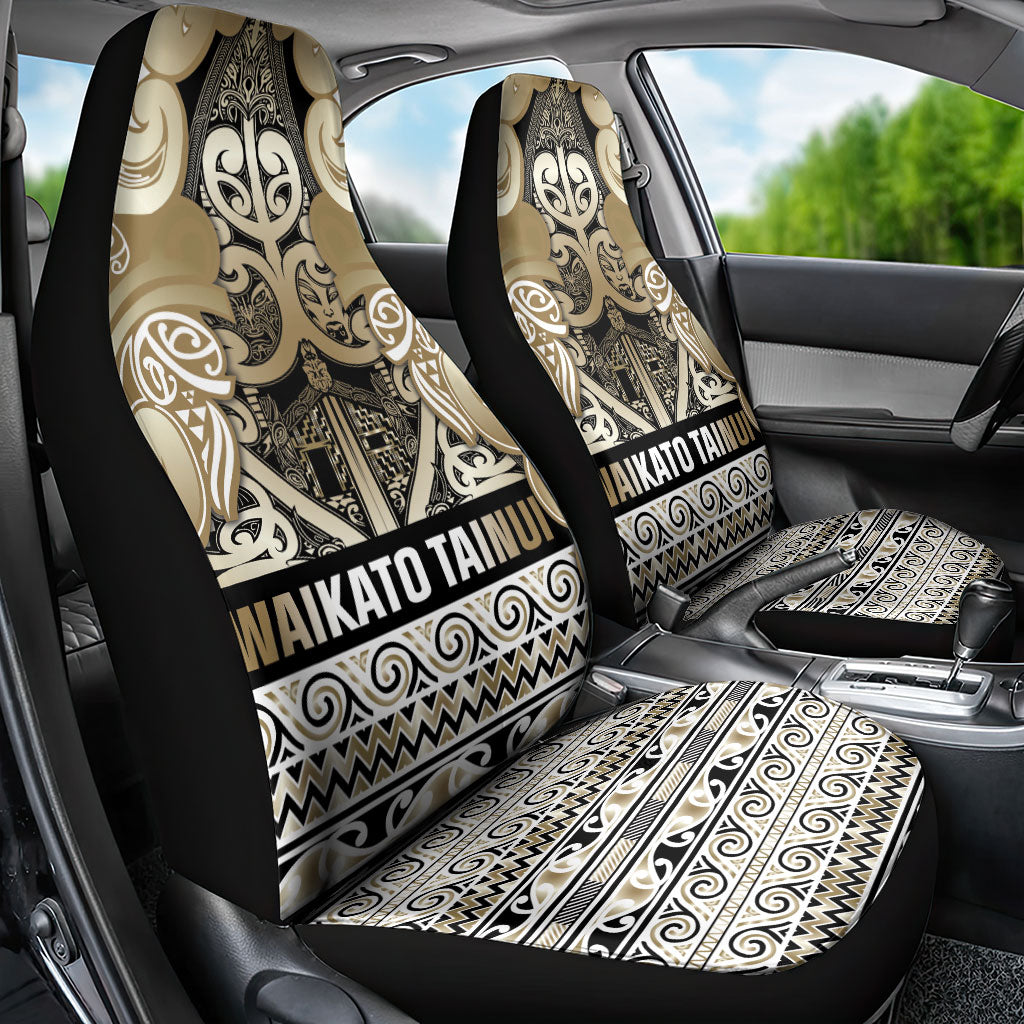 Aotearoa Iwi Waikato Tainui Car Seat Cover Maori Wharenui House Tribal Pattern