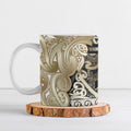Aotearoa Iwi Waikato Tainui Ceramic Mug Maori Wharenui House Tribal Pattern