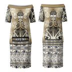 Aotearoa Iwi Waikato Tainui Couples Matching Puletasi and Hawaiian Shirt Maori Wharenui House Tribal Pattern