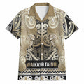 Aotearoa Iwi Waikato Tainui Hawaiian Shirt Maori Wharenui House Tribal Pattern