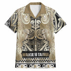 Aotearoa Iwi Waikato Tainui Hawaiian Shirt Maori Wharenui House Tribal Pattern