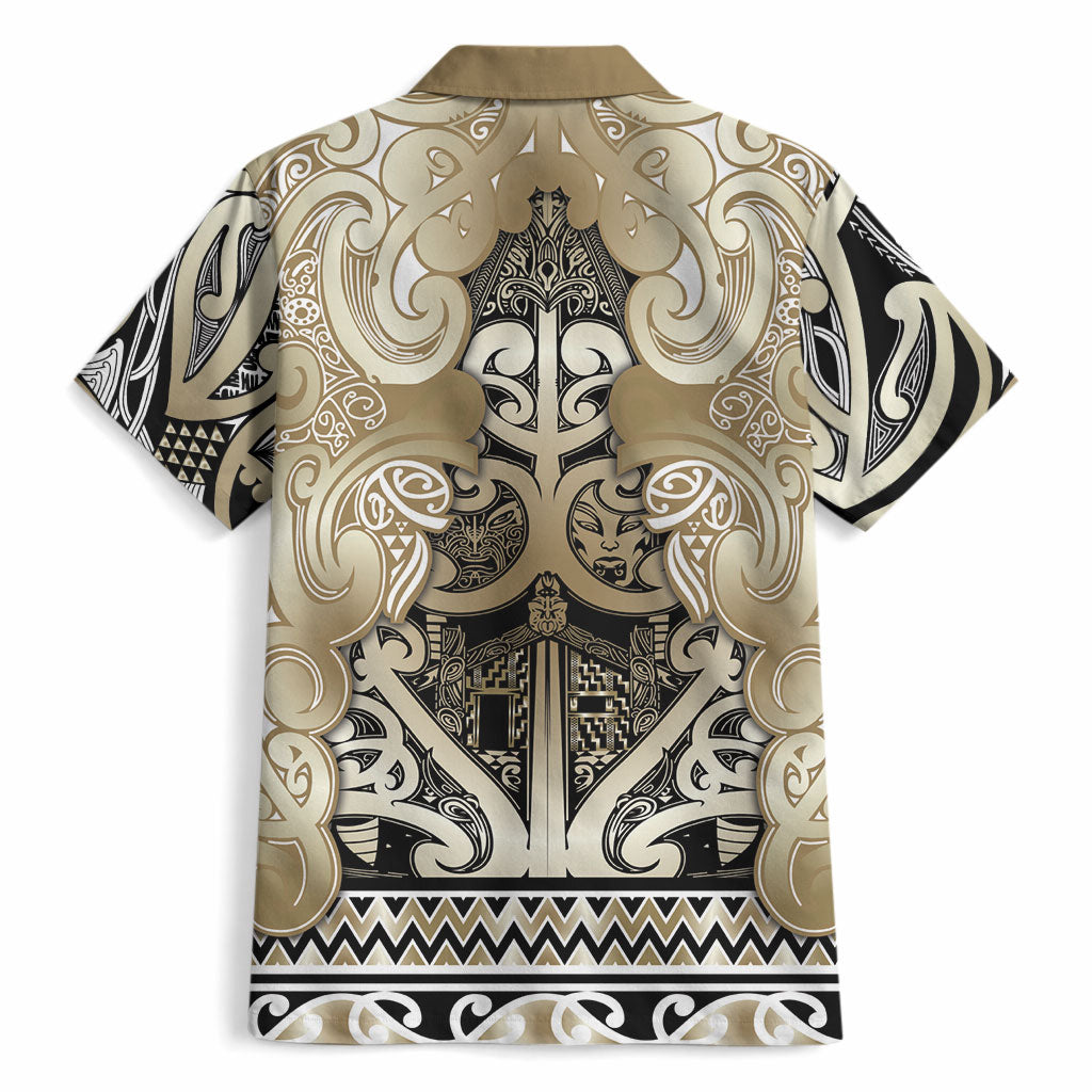 Aotearoa Iwi Waikato Tainui Hawaiian Shirt Maori Wharenui House Tribal Pattern