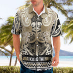Aotearoa Iwi Waikato Tainui Hawaiian Shirt Maori Wharenui House Tribal Pattern