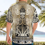 Aotearoa Iwi Waikato Tainui Hawaiian Shirt Maori Wharenui House Tribal Pattern