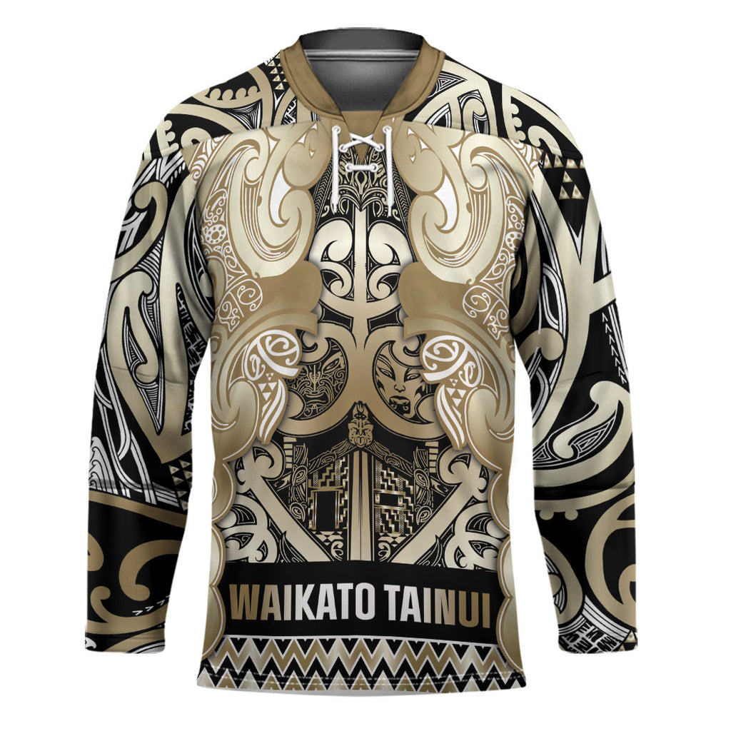 Aotearoa Iwi Waikato Tainui Hockey Jersey Maori Wharenui House Tribal Pattern
