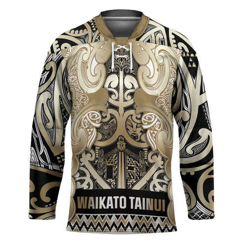 Aotearoa Iwi Waikato Tainui Hockey Jersey Maori Wharenui House Tribal Pattern