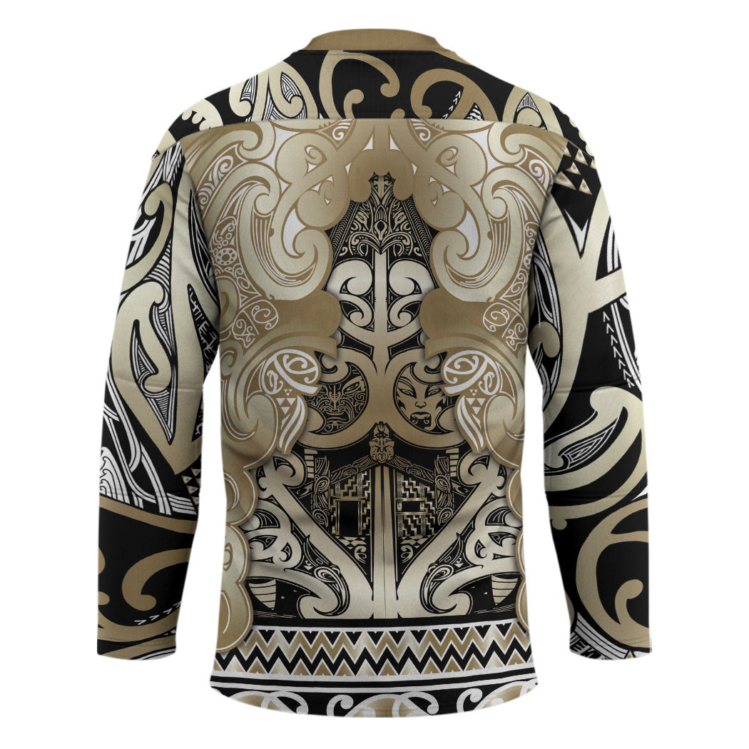 Aotearoa Iwi Waikato Tainui Hockey Jersey Maori Wharenui House Tribal Pattern