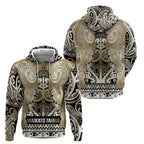 Aotearoa Iwi Waikato Tainui Hoodie Maori Wharenui House Tribal Pattern