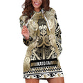 Aotearoa Iwi Waikato Tainui Hoodie Dress Maori Wharenui House Tribal Pattern