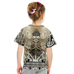 Aotearoa Iwi Waikato Tainui Kid T Shirt Maori Wharenui House Tribal Pattern