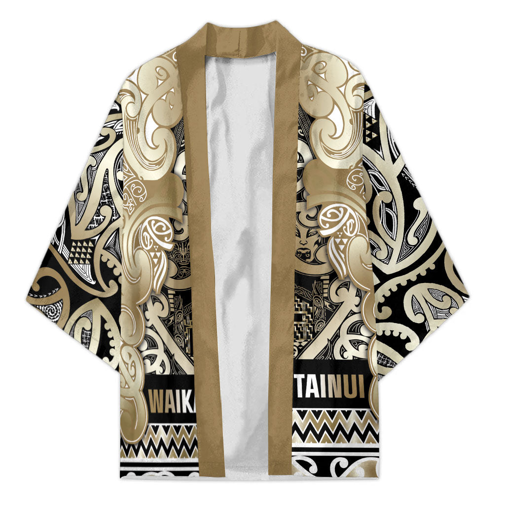 Aotearoa Iwi Waikato Tainui Kimono Maori Wharenui House Tribal Pattern