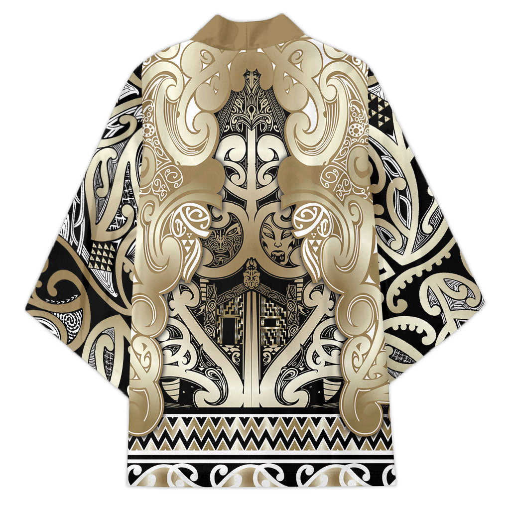 Aotearoa Iwi Waikato Tainui Kimono Maori Wharenui House Tribal Pattern