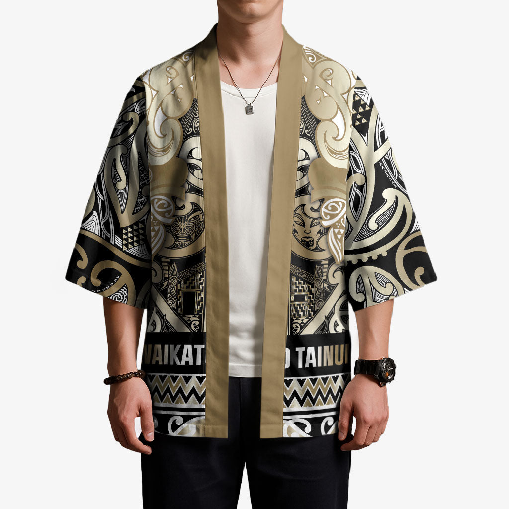 Aotearoa Iwi Waikato Tainui Kimono Maori Wharenui House Tribal Pattern