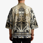 Aotearoa Iwi Waikato Tainui Kimono Maori Wharenui House Tribal Pattern