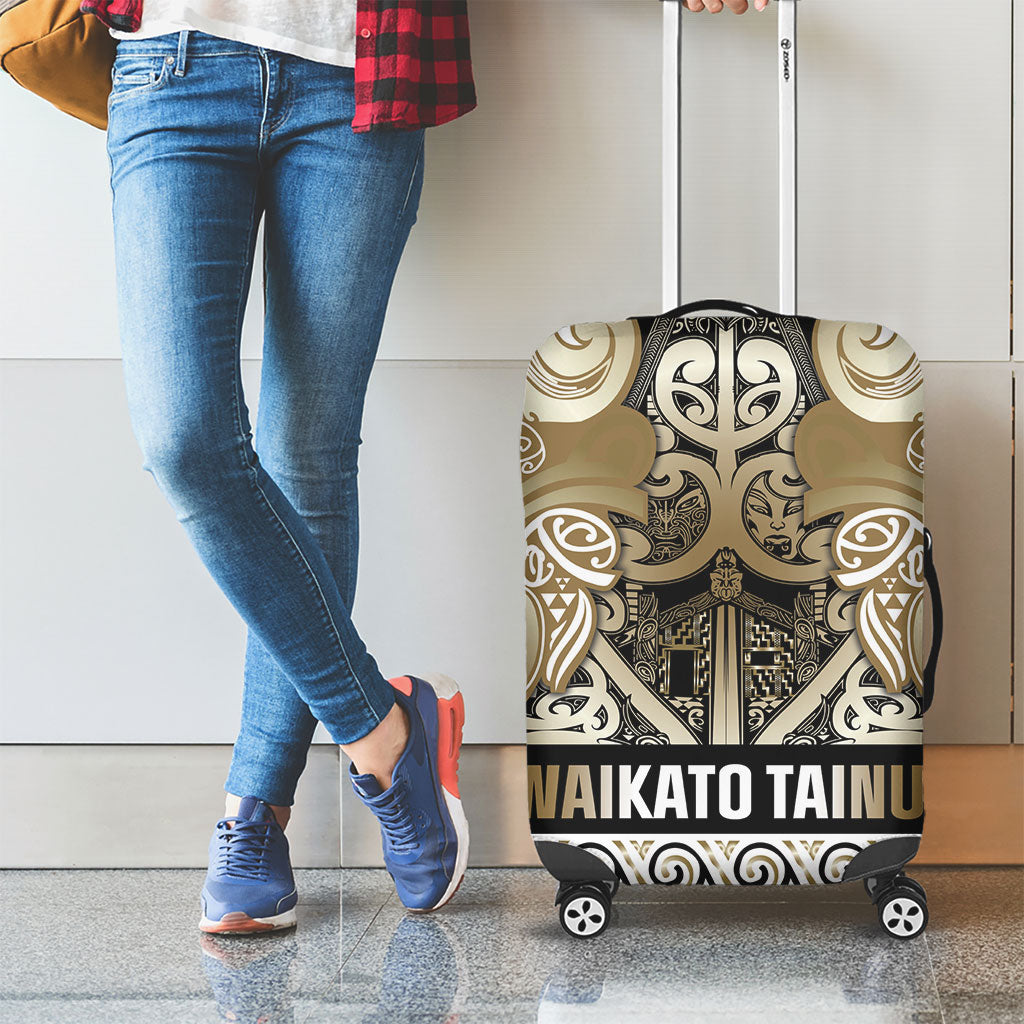 Aotearoa Iwi Waikato Tainui Luggage Cover Maori Wharenui House Tribal Pattern