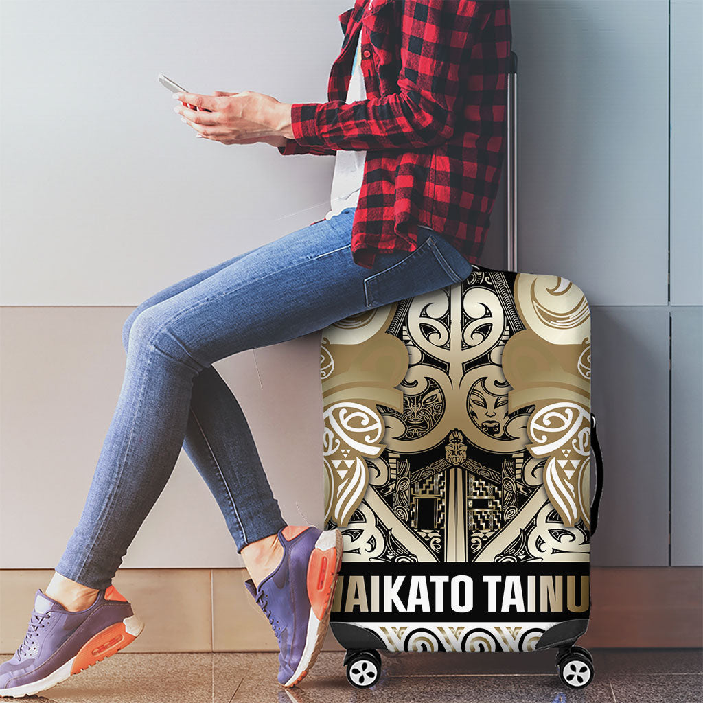 Aotearoa Iwi Waikato Tainui Luggage Cover Maori Wharenui House Tribal Pattern