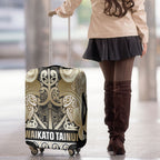 Aotearoa Iwi Waikato Tainui Luggage Cover Maori Wharenui House Tribal Pattern