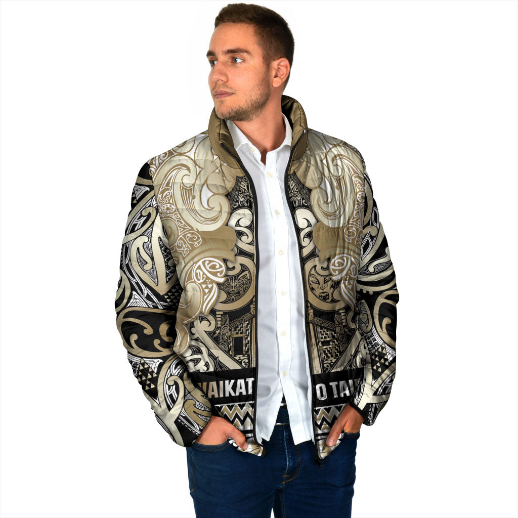 Aotearoa Iwi Waikato Tainui Padded Jacket Maori Wharenui House Tribal Pattern