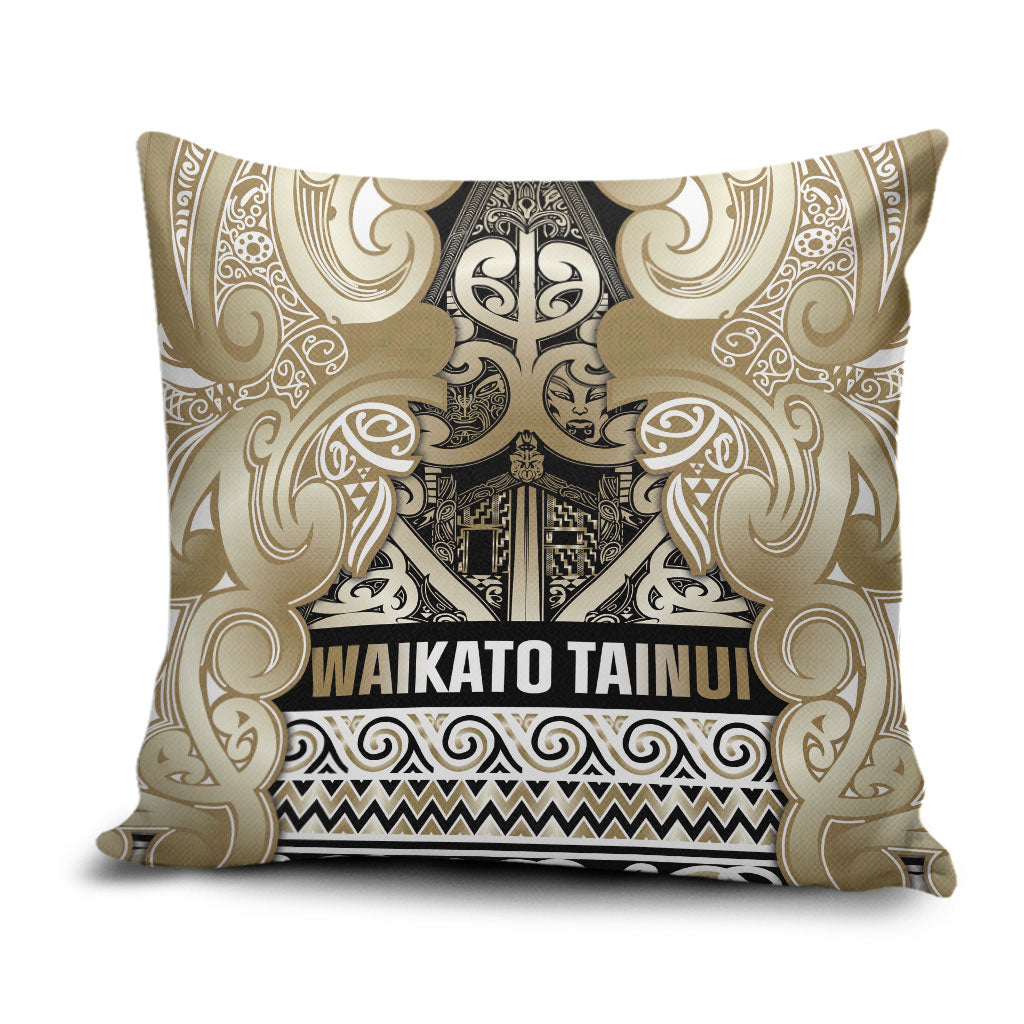 Aotearoa Iwi Waikato Tainui Pillow Cover Maori Wharenui House Tribal Pattern