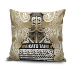 Aotearoa Iwi Waikato Tainui Pillow Cover Maori Wharenui House Tribal Pattern