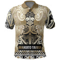 Aotearoa Iwi Waikato Tainui Polo Shirt Maori Wharenui House Tribal Pattern