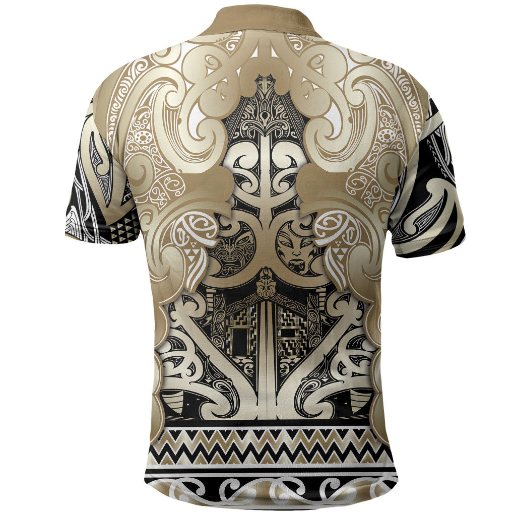Aotearoa Iwi Waikato Tainui Polo Shirt Maori Wharenui House Tribal Pattern