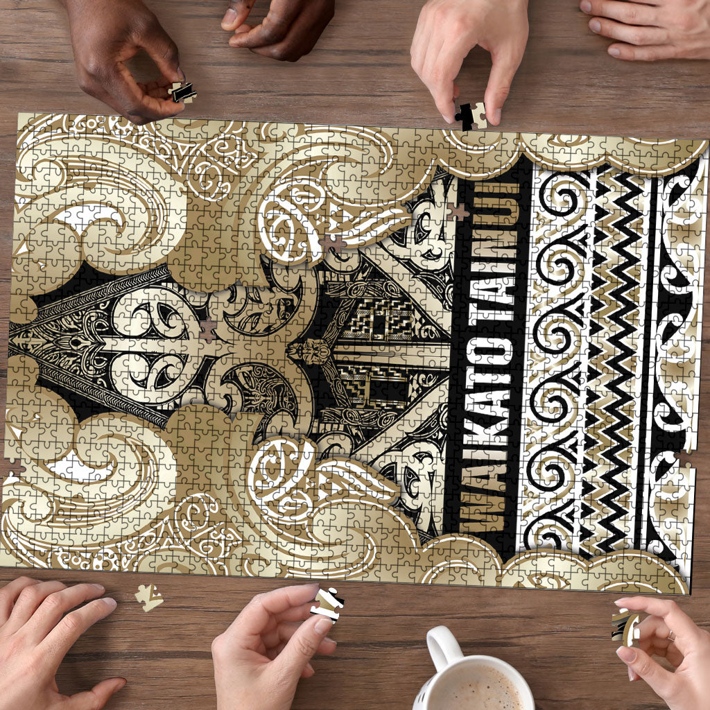 Aotearoa Iwi Waikato Tainui Puzzle Maori Wharenui House Tribal Pattern