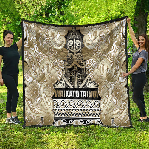 Aotearoa Iwi Waikato Tainui Quilt Maori Wharenui House Tribal Pattern