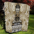 Aotearoa Iwi Waikato Tainui Quilt Maori Wharenui House Tribal Pattern
