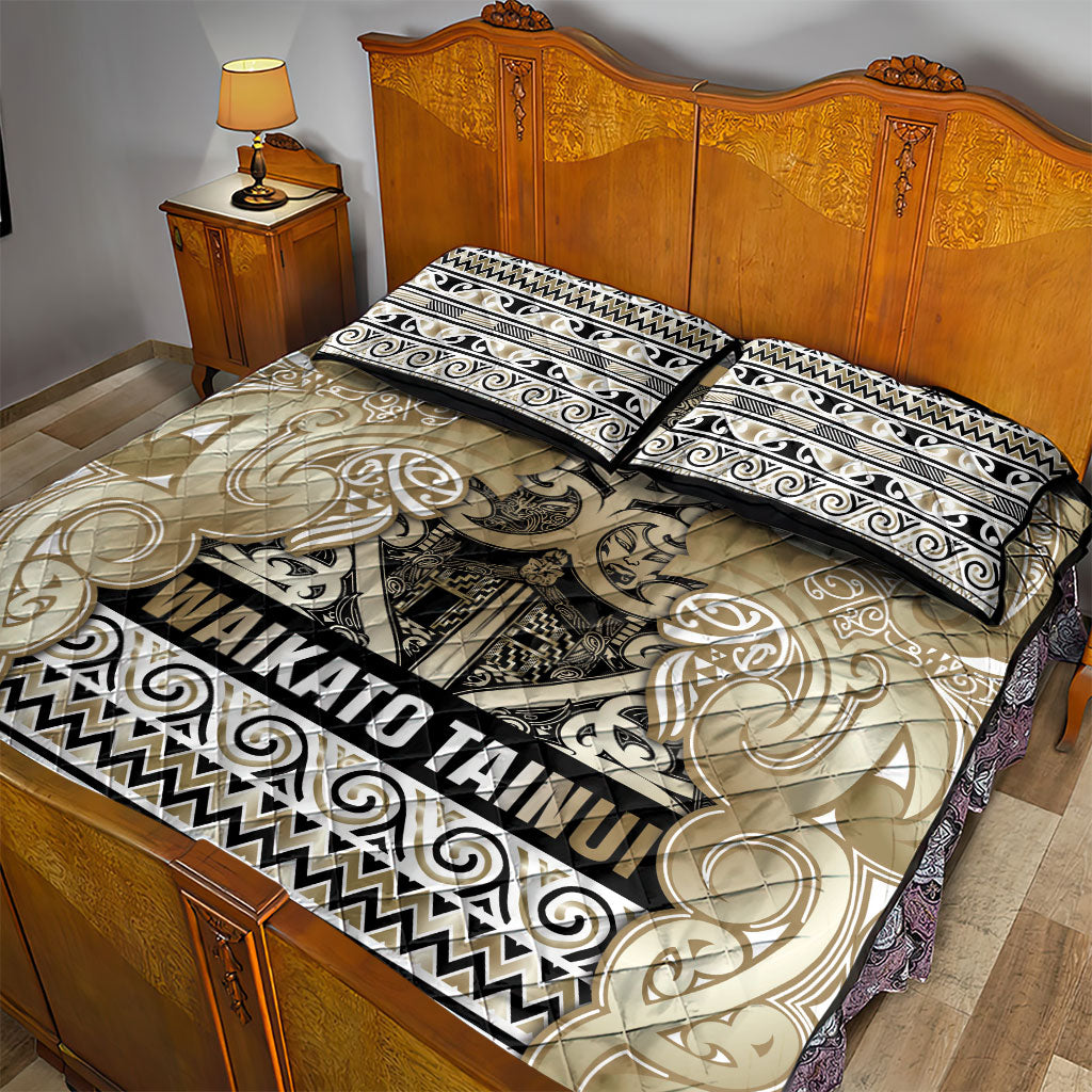 Aotearoa Iwi Waikato Tainui Quilt Bed Set Maori Wharenui House Tribal Pattern