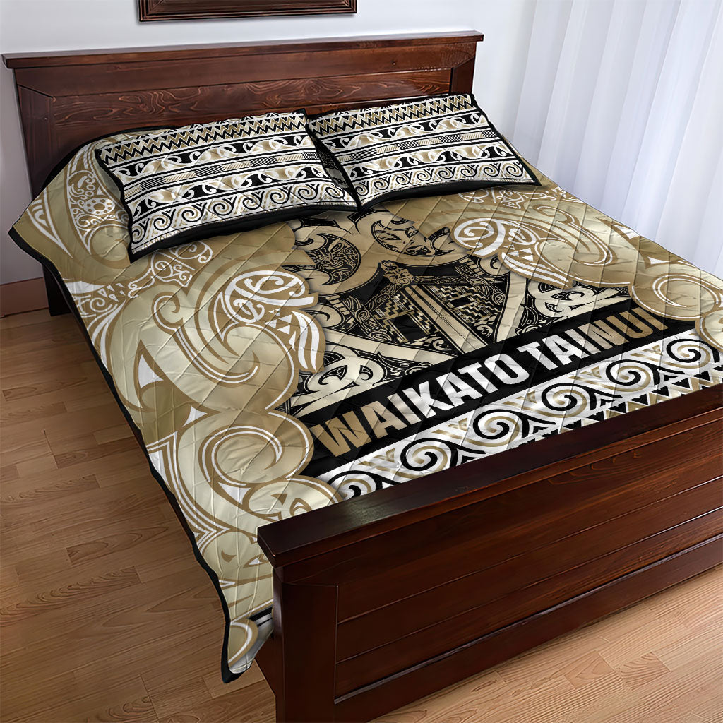 Aotearoa Iwi Waikato Tainui Quilt Bed Set Maori Wharenui House Tribal Pattern