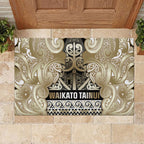Aotearoa Iwi Waikato Tainui Rubber Doormat Maori Wharenui House Tribal Pattern