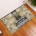 Aotearoa Iwi Waikato Tainui Rubber Doormat Maori Wharenui House Tribal Pattern