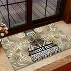 Aotearoa Iwi Waikato Tainui Rubber Doormat Maori Wharenui House Tribal Pattern